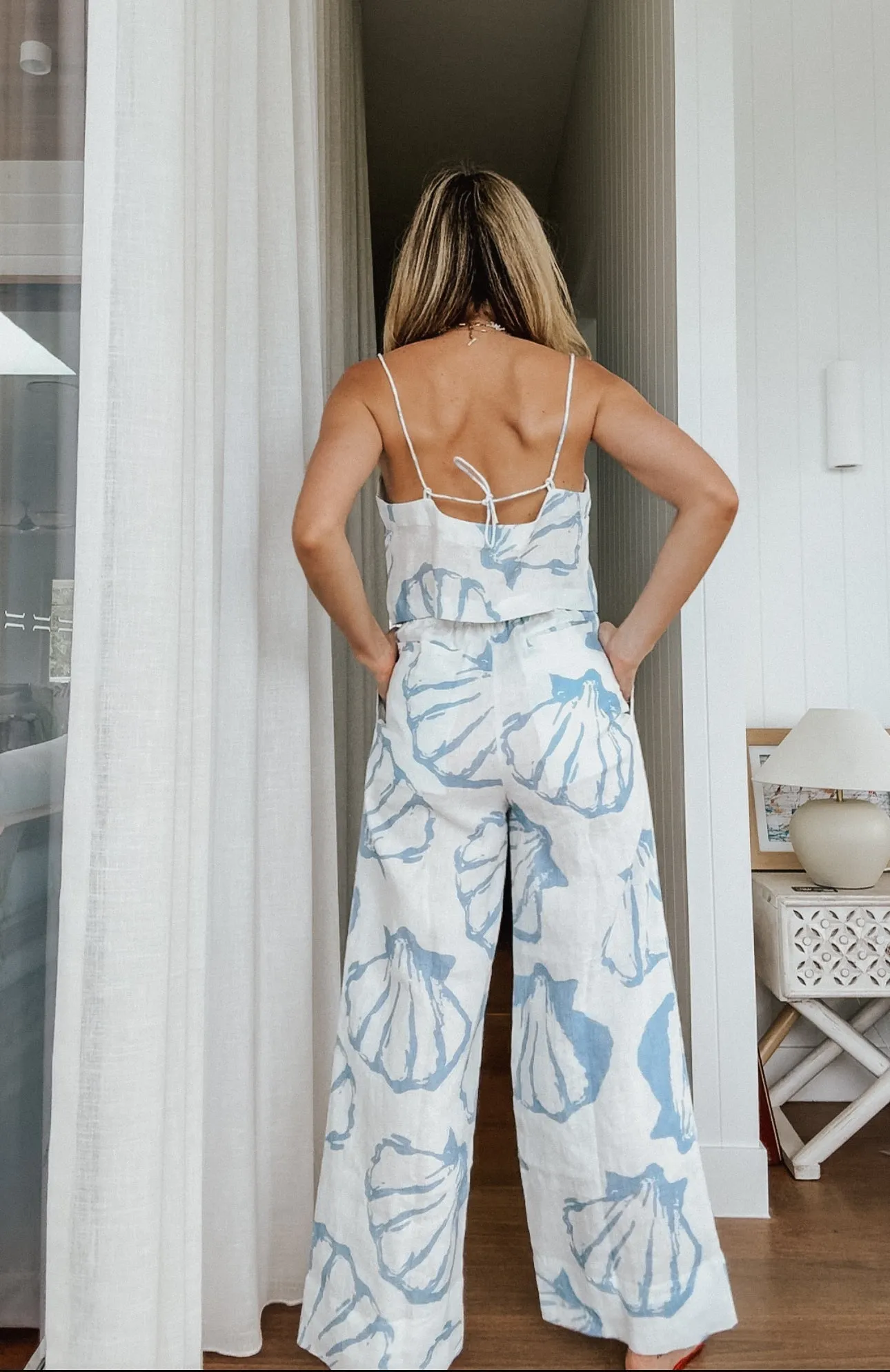 Lottie Pants Printed Linen - Wholesale