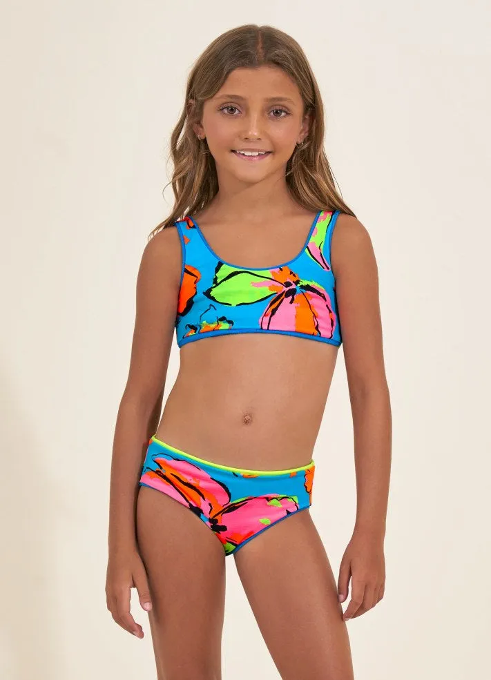 Maaji Girls Iceland Reversible Bikini Set - Ocean Blue