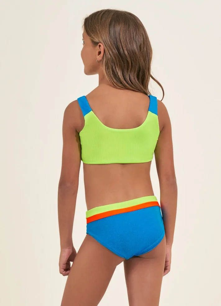 Maaji Girls Iceland Reversible Bikini Set - Ocean Blue
