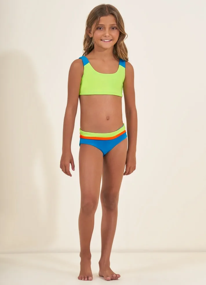 Maaji Girls Iceland Reversible Bikini Set - Ocean Blue