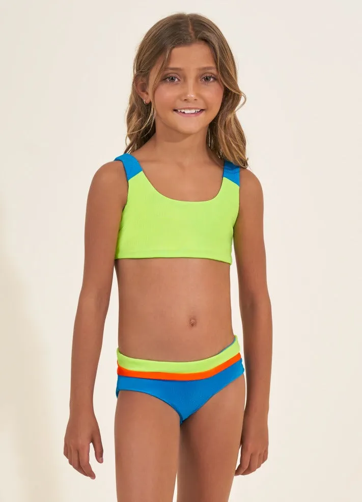 Maaji Girls Iceland Reversible Bikini Set - Ocean Blue