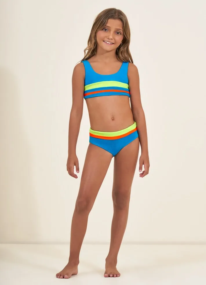 Maaji Girls Iceland Reversible Bikini Set - Ocean Blue