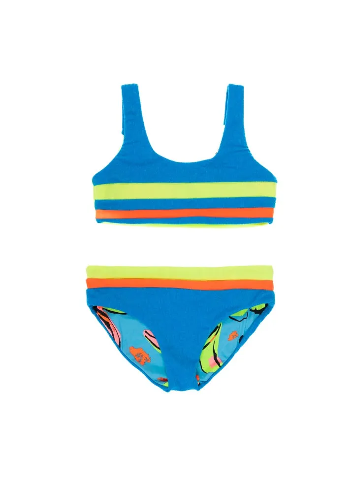 Maaji Girls Iceland Reversible Bikini Set - Ocean Blue