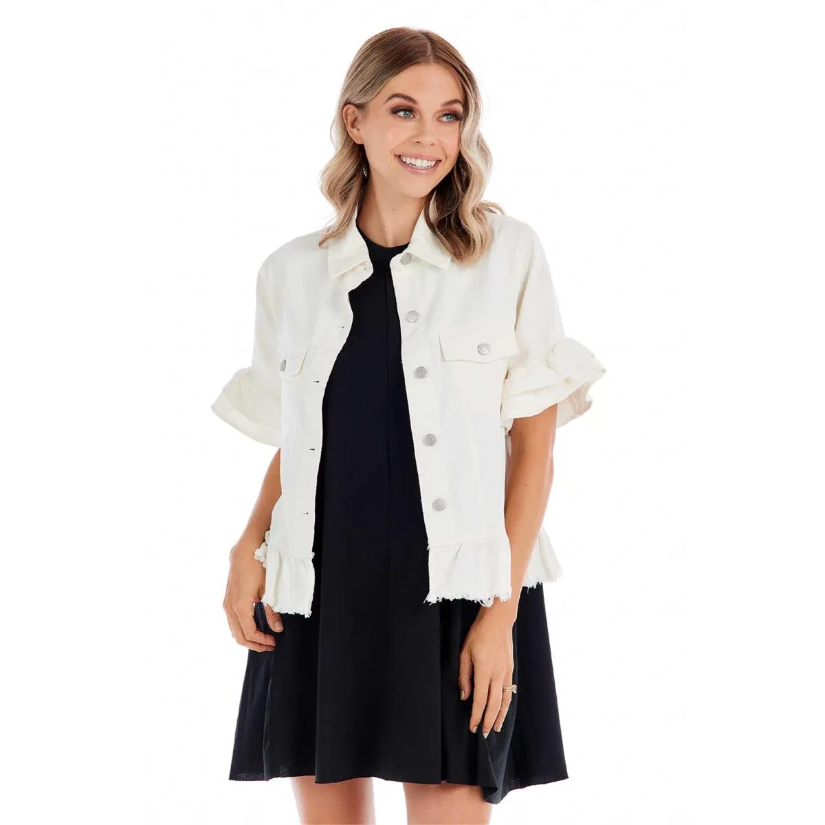 Mabry Denim Jacket • White