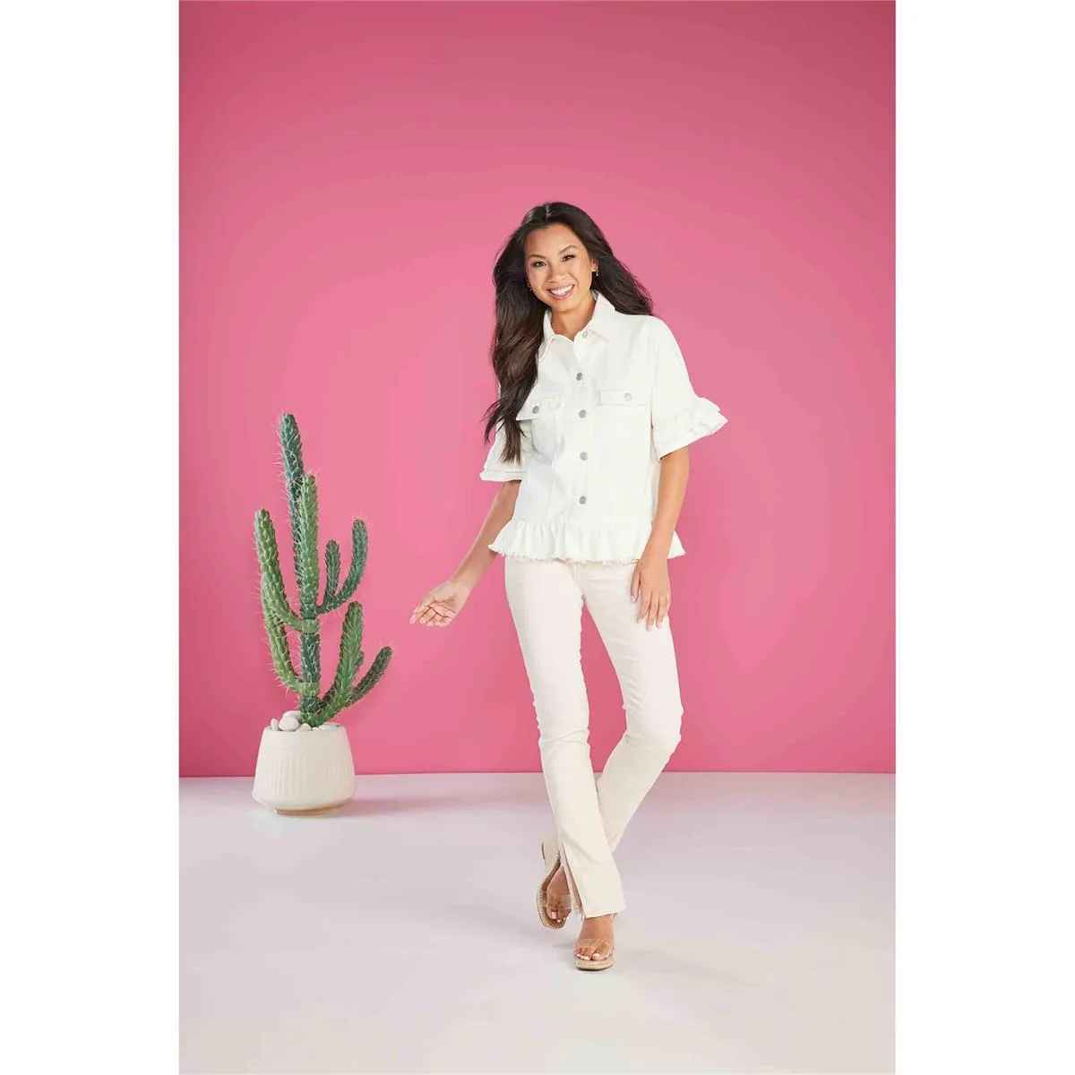 Mabry Denim Jacket • White