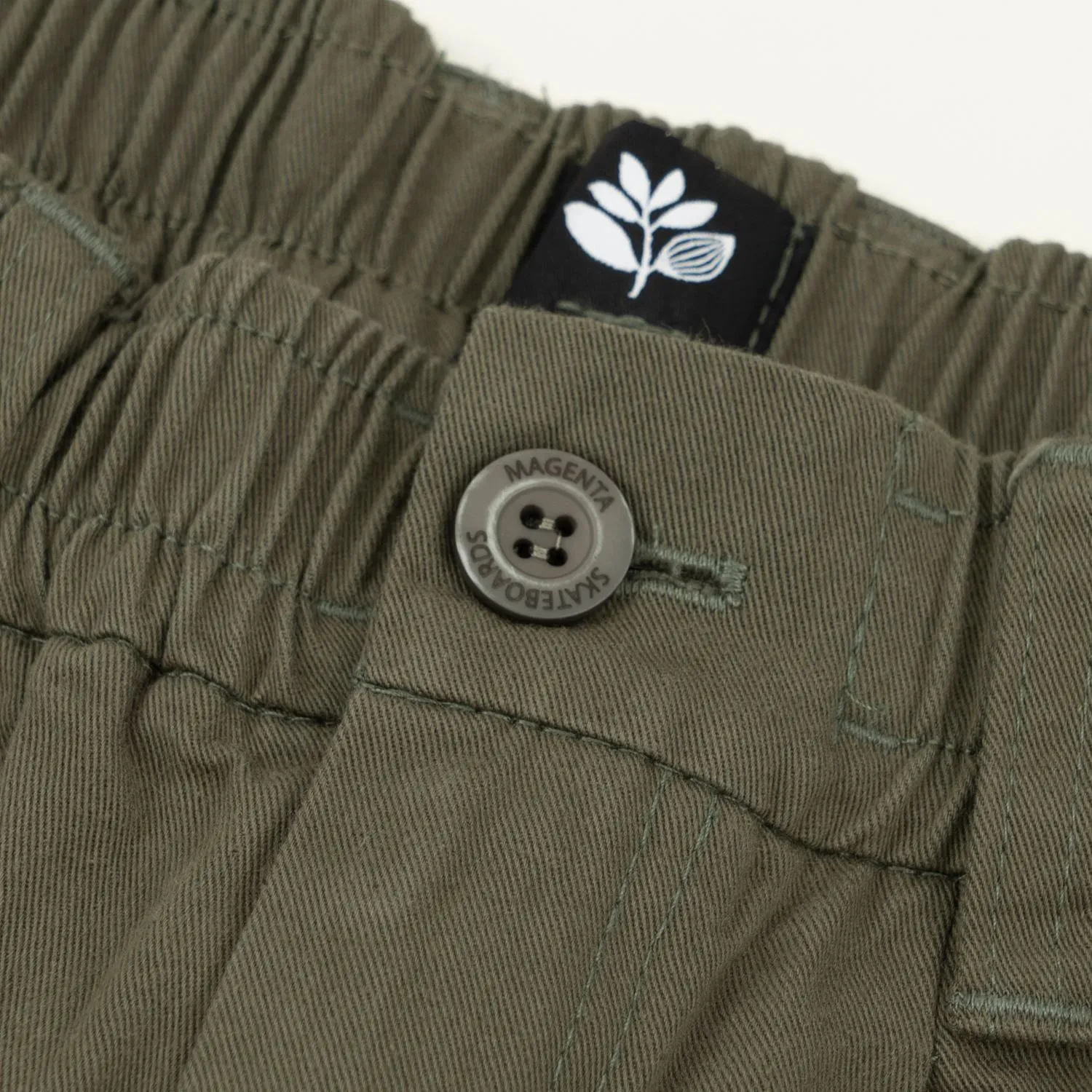 Magenta Extra Loose Pants Khaki