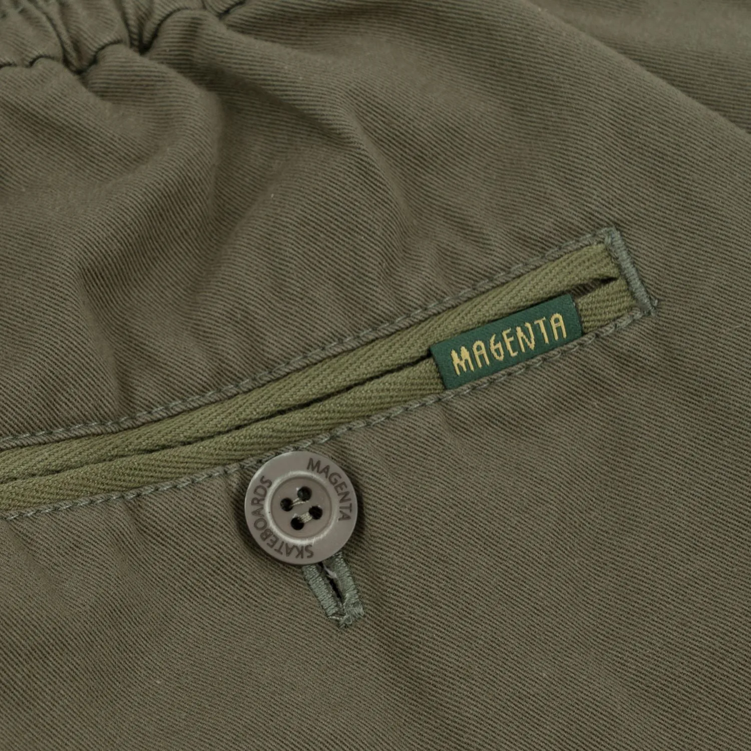 Magenta Extra Loose Pants Khaki