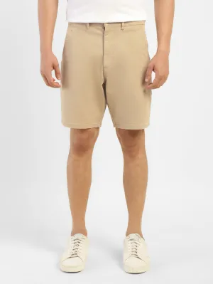 Men's Beige Slim Tapered Fit Shorts