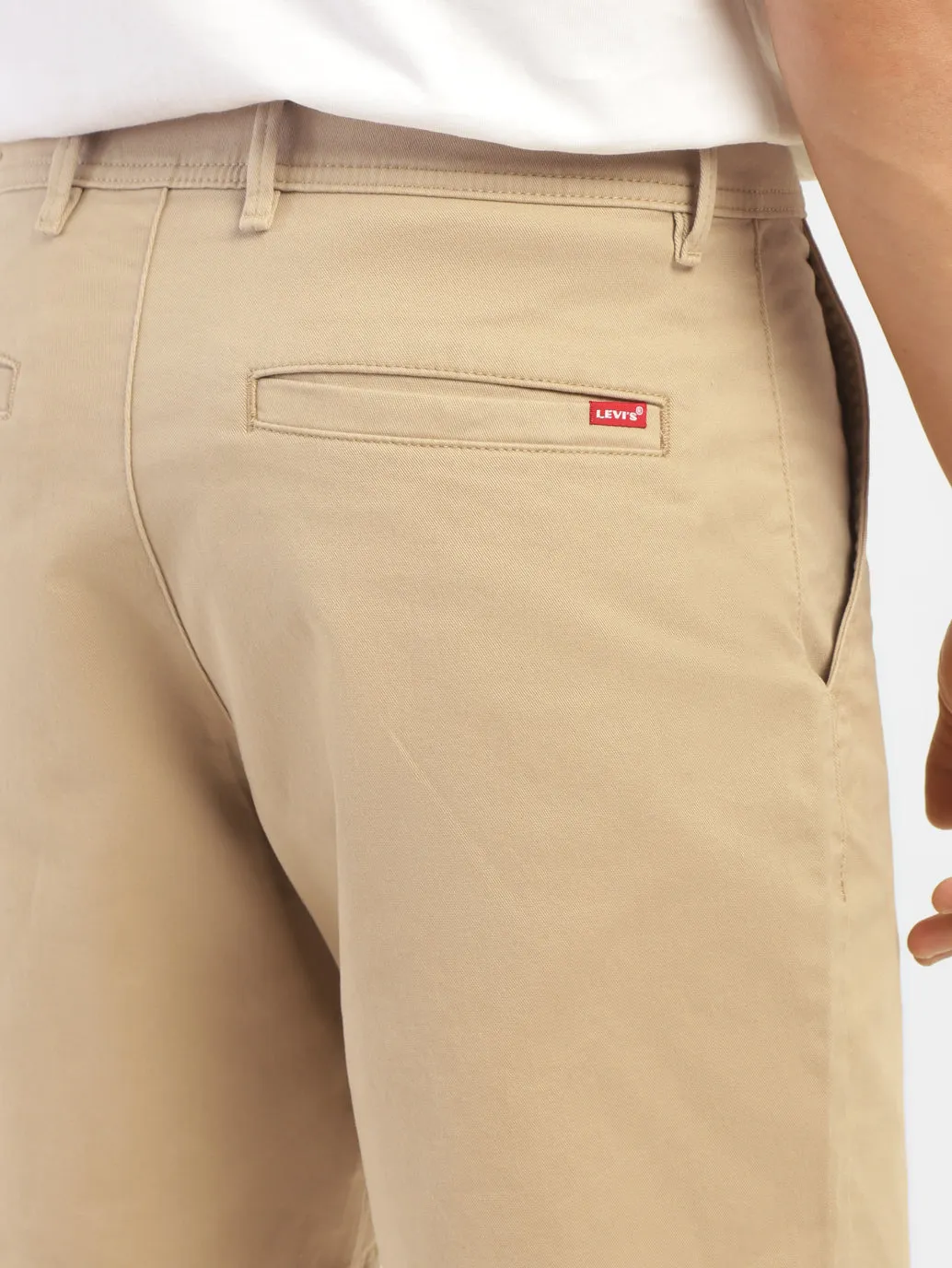 Men's Beige Slim Tapered Fit Shorts