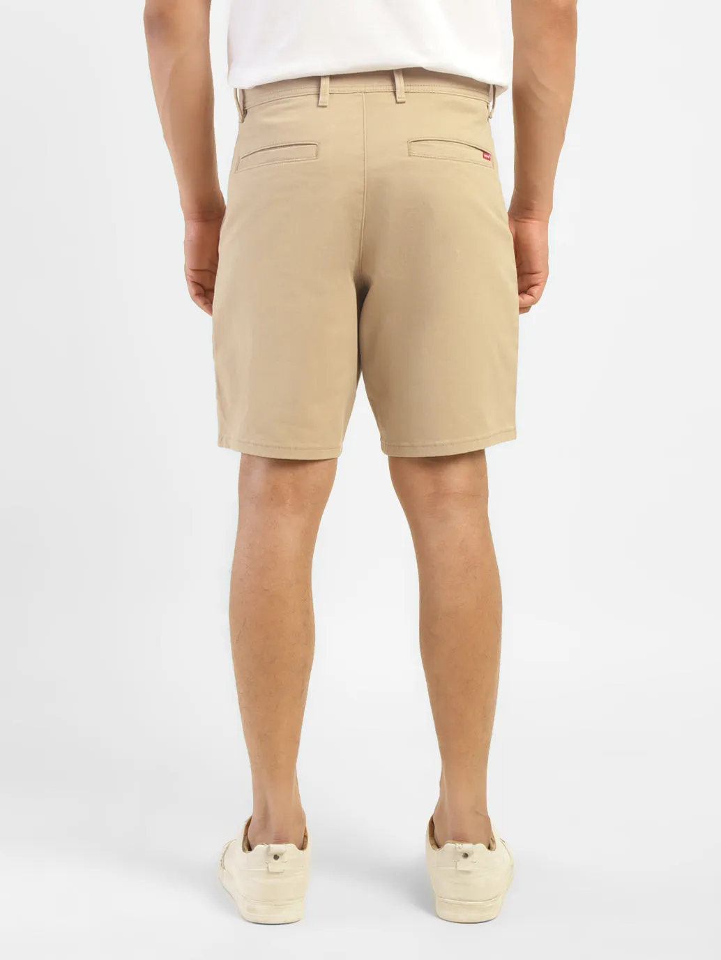 Men's Beige Slim Tapered Fit Shorts