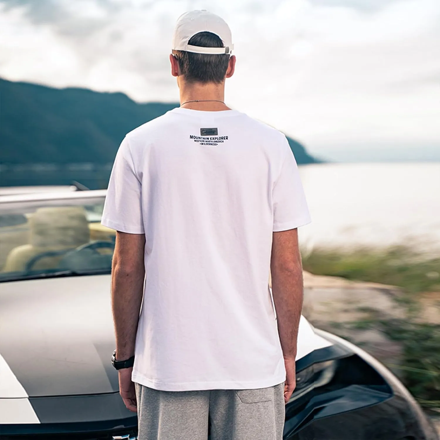 Men's Pure Cotton T-Shirt, Classic Round Neck Short Sleeved Top，Mens Crew Neck T Shirts