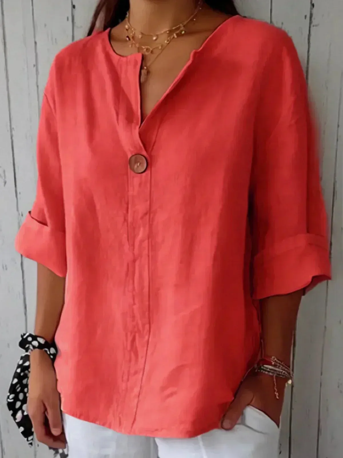 NAYLA - Casual V-Neck Blouse
