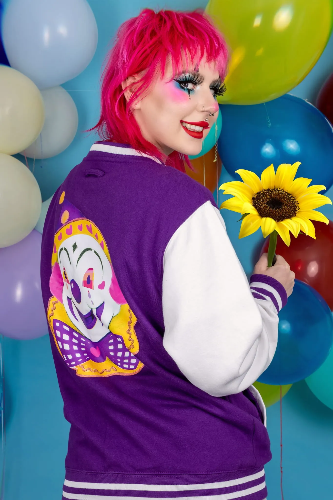 Noodles The Clown Purple Varsity Jacket