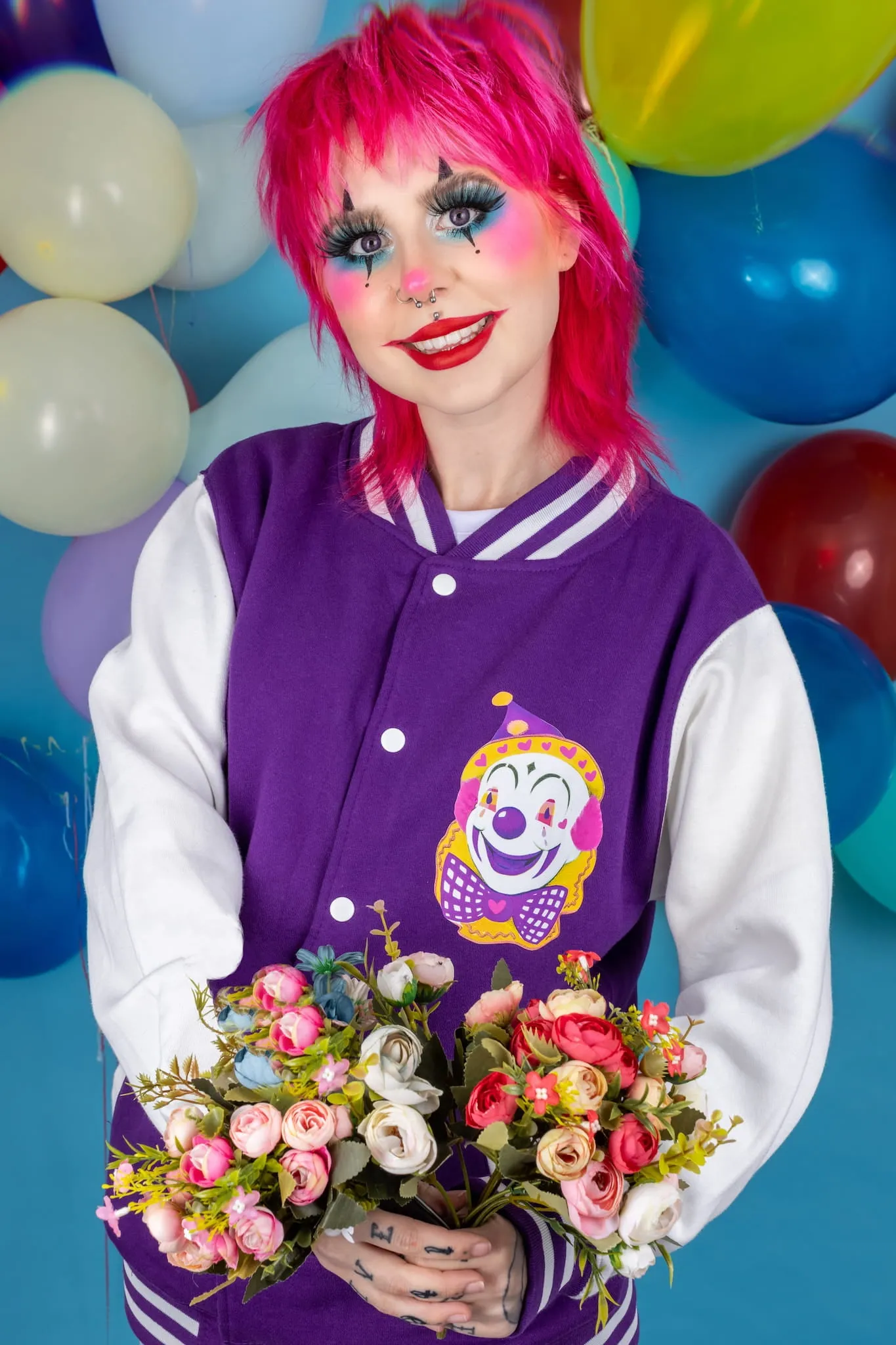 Noodles The Clown Purple Varsity Jacket