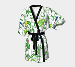 Parrot Matrix Kimono Robe