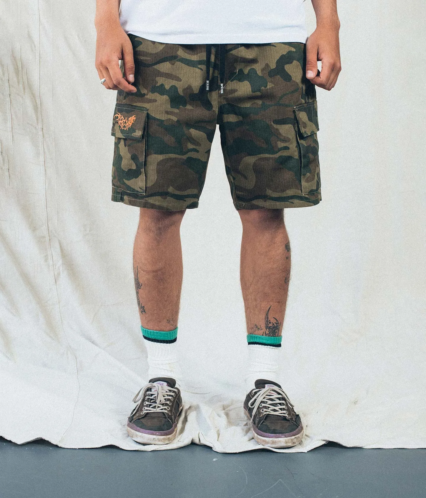 PRAYER CARGO WALKSHORT // WORN CAMO