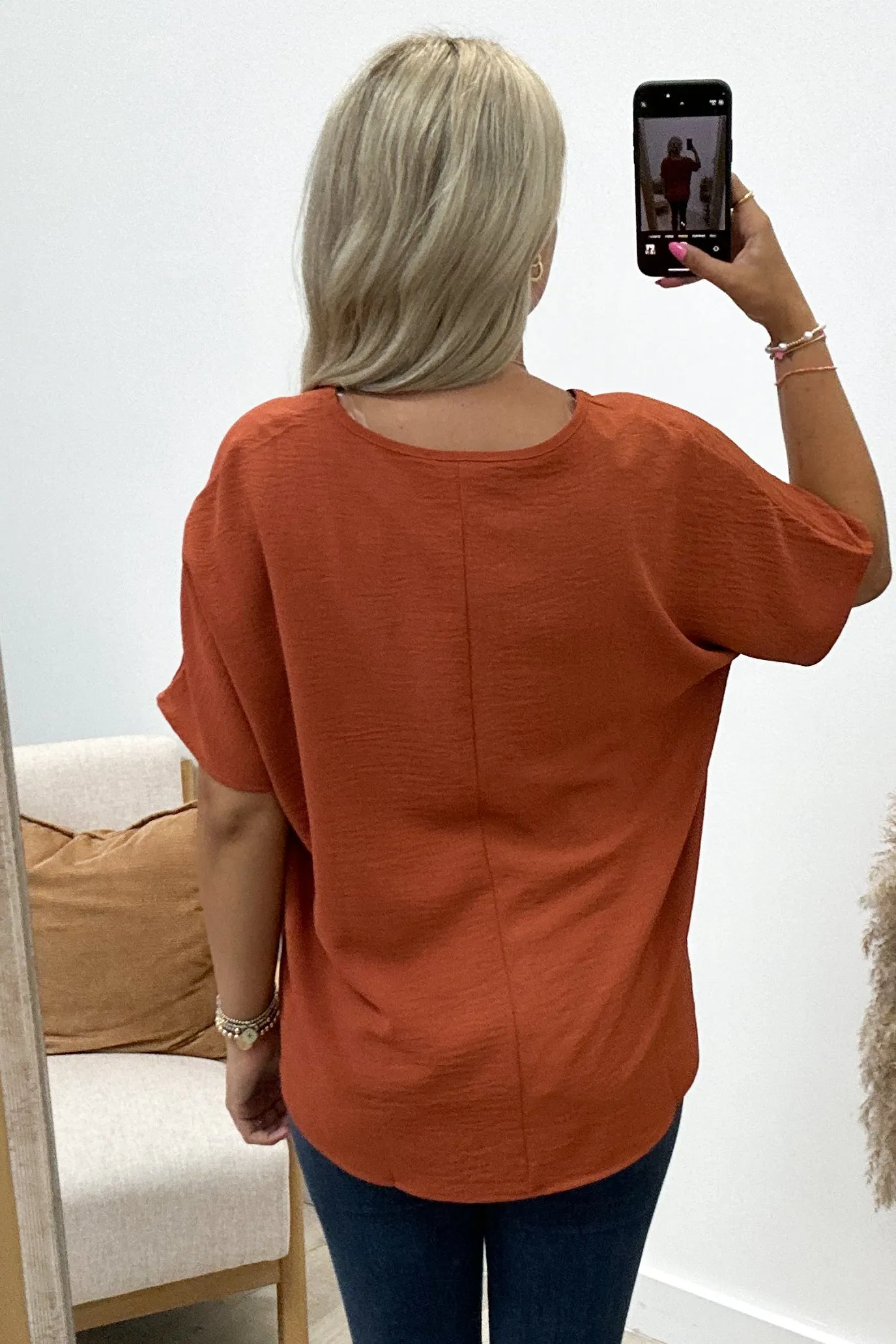 "Everyday Charm" Top (Rust)