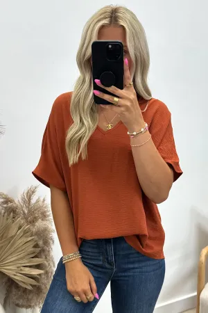 "Everyday Charm" Top (Rust)