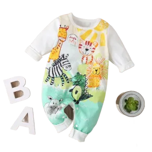 "Jungle Cutie!" Long-Sleeved Romper
