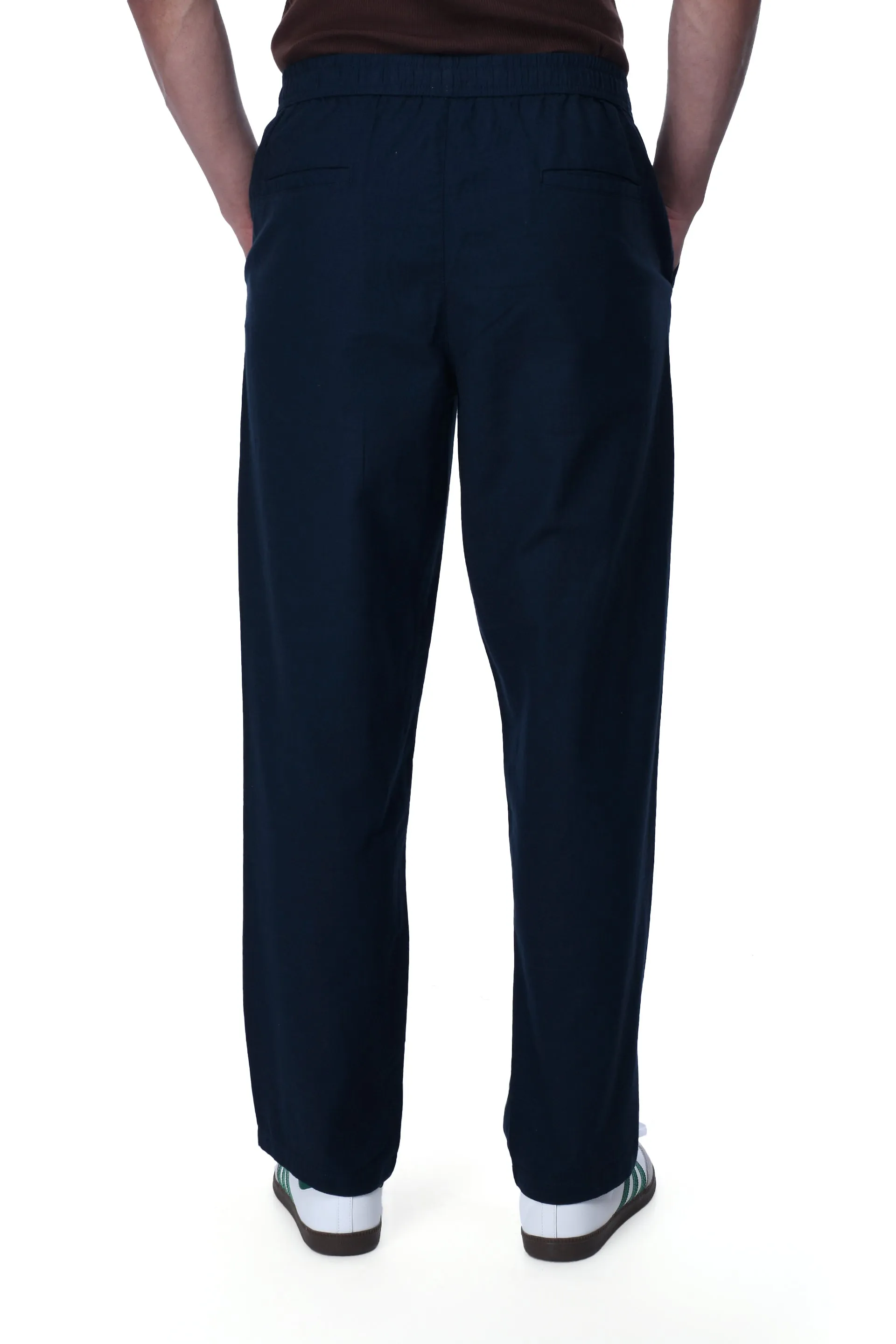RAW SLUB RELAXED FLEXIWAIST PANTS IN BLUE