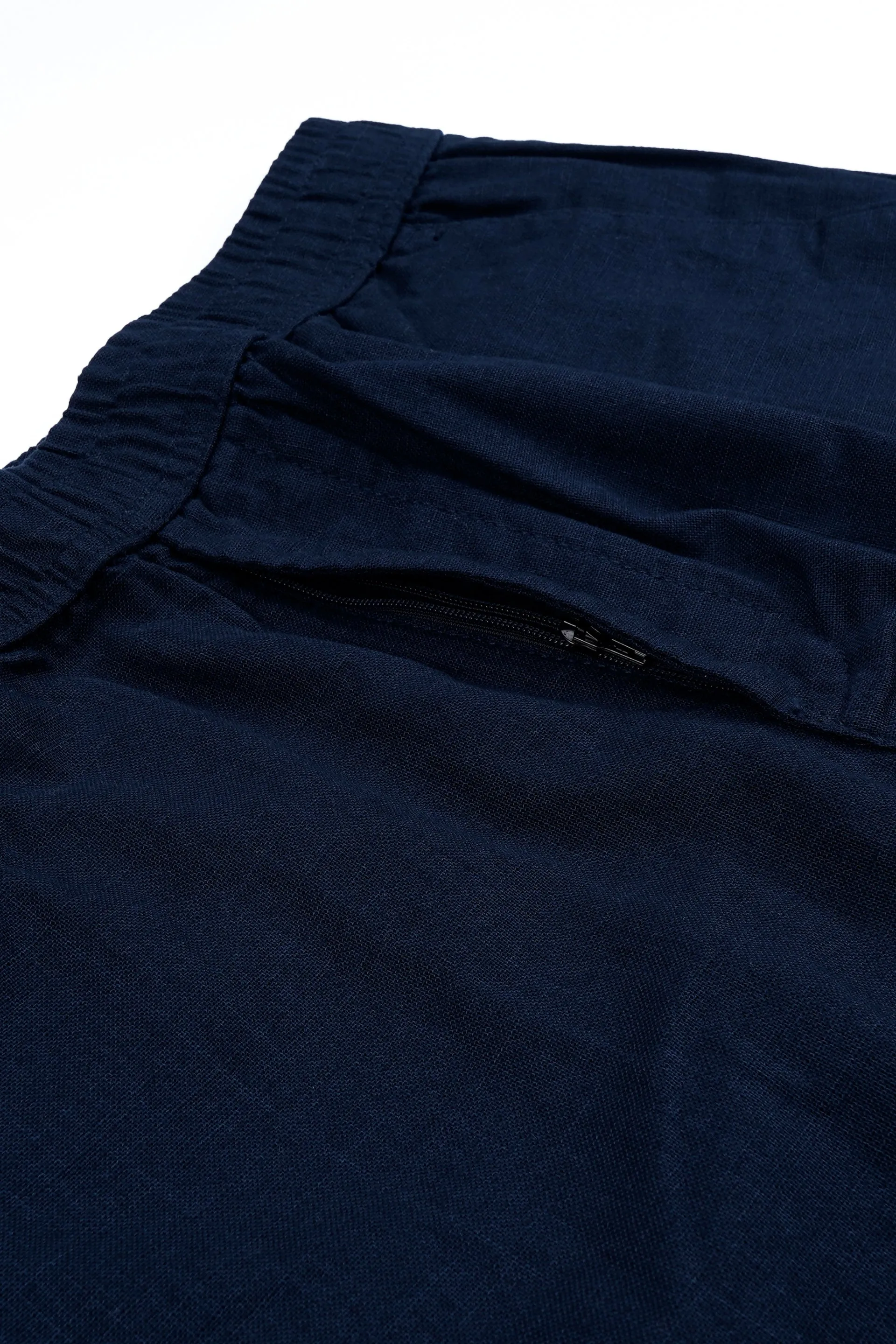 RAW SLUB RELAXED FLEXIWAIST PANTS IN BLUE