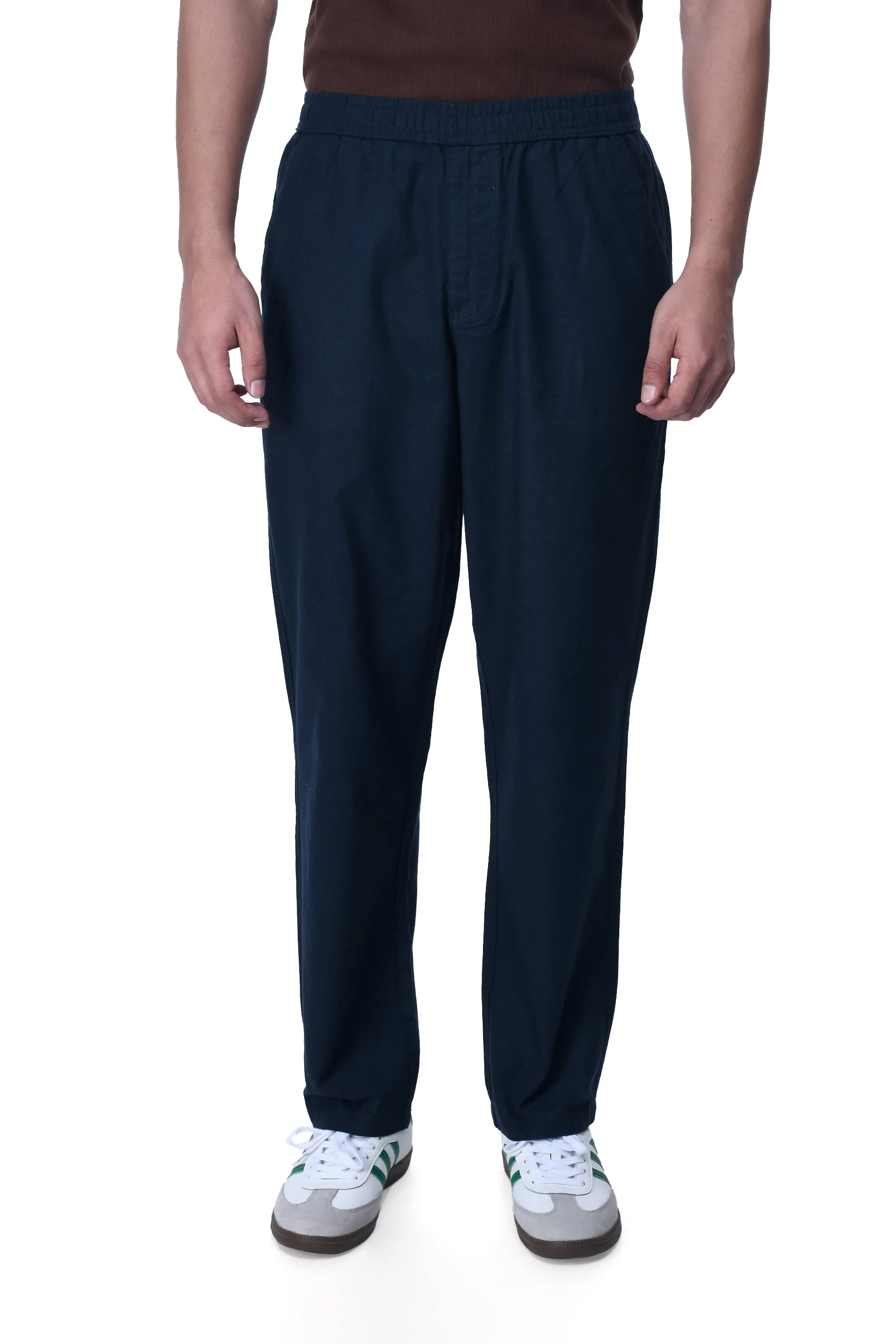 RAW SLUB RELAXED FLEXIWAIST PANTS IN BLUE
