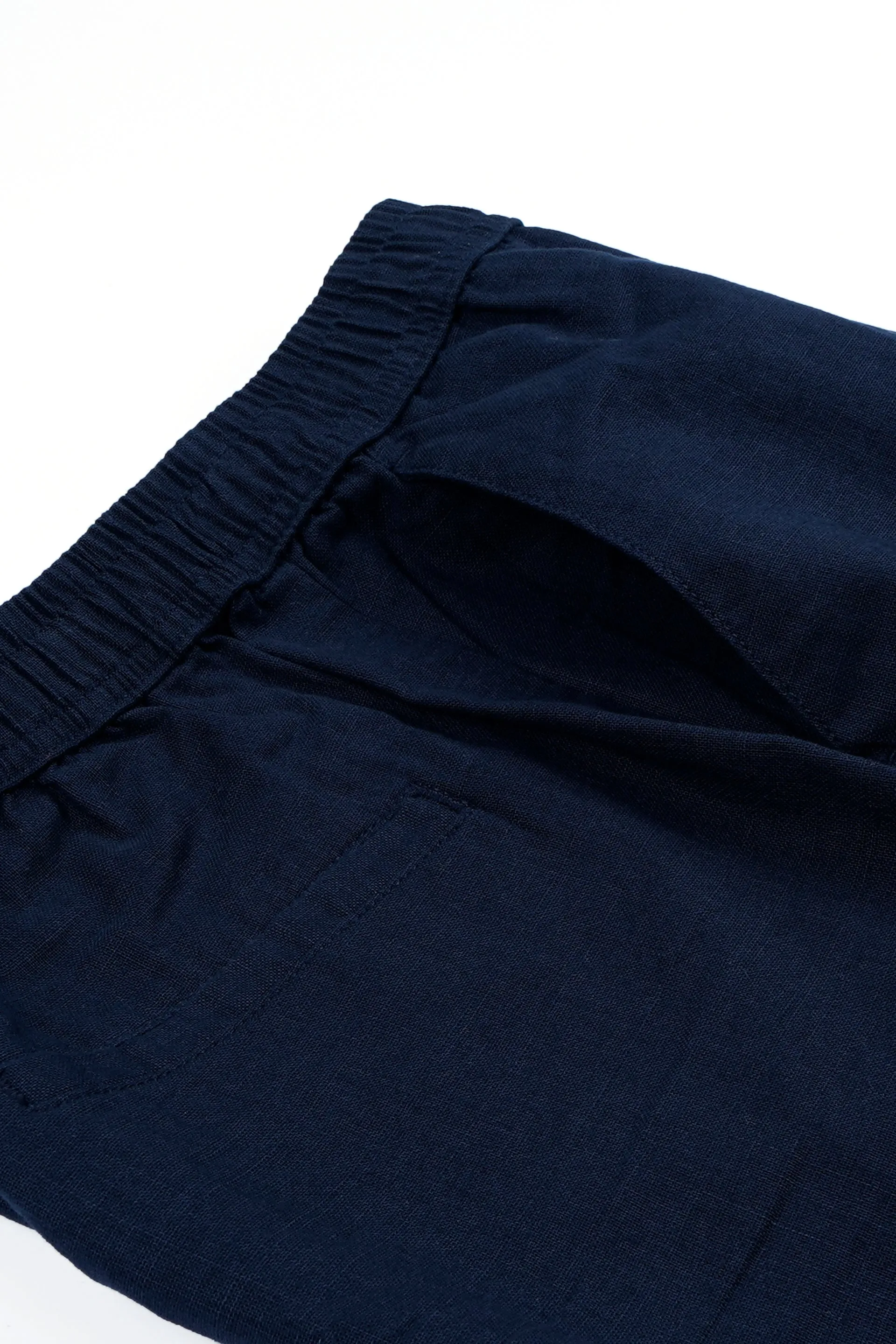 RAW SLUB RELAXED FLEXIWAIST PANTS IN BLUE