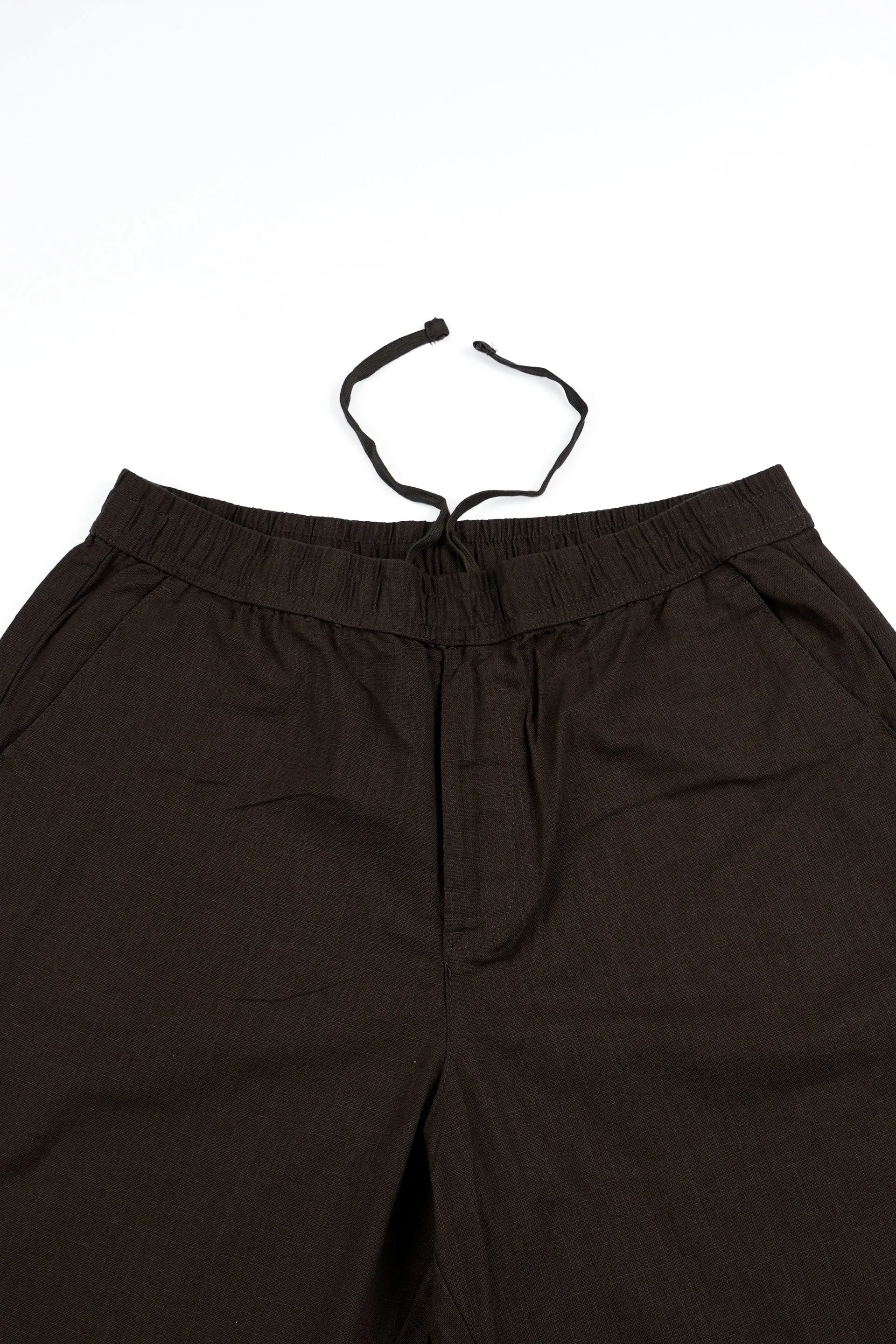 RAW SLUB RELAXED FLEXIWAIST PANTS IN BROWN