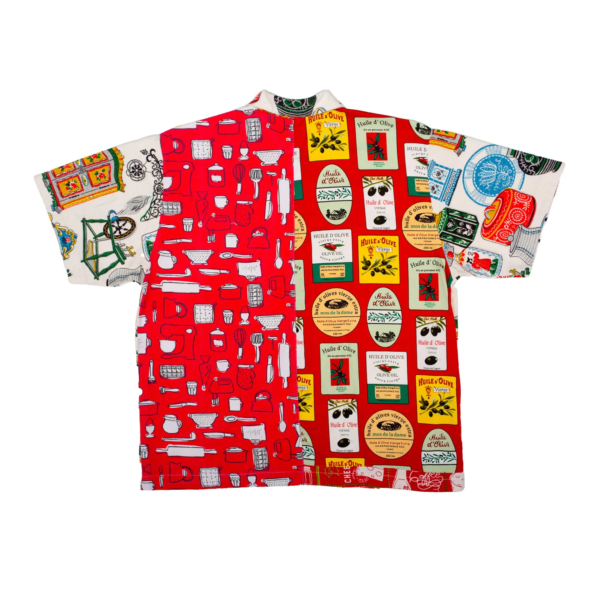 Re-Top Upcycled Artistic Shirt With Colorful Detailed Art