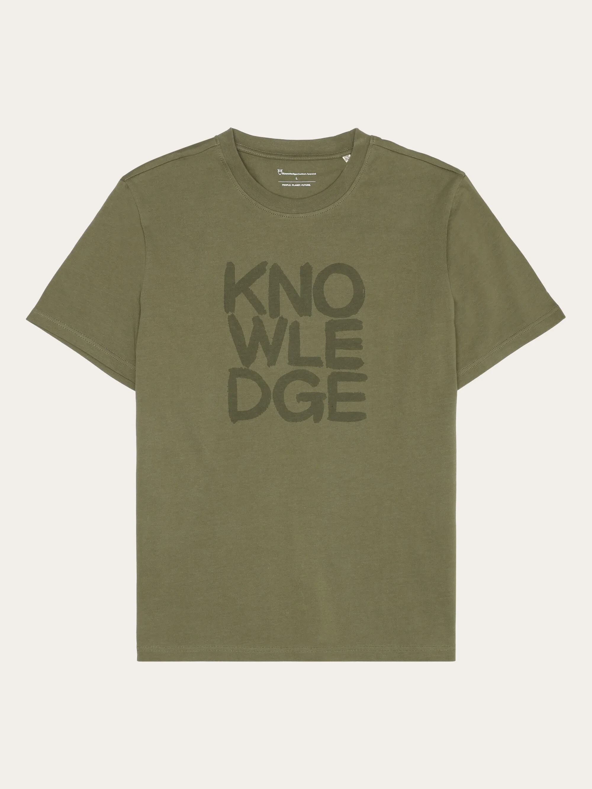 Regular short sleeve heavy single t-shirt - Regenerative Organic Certified™ - GOTS/Vegan - Burned Olive