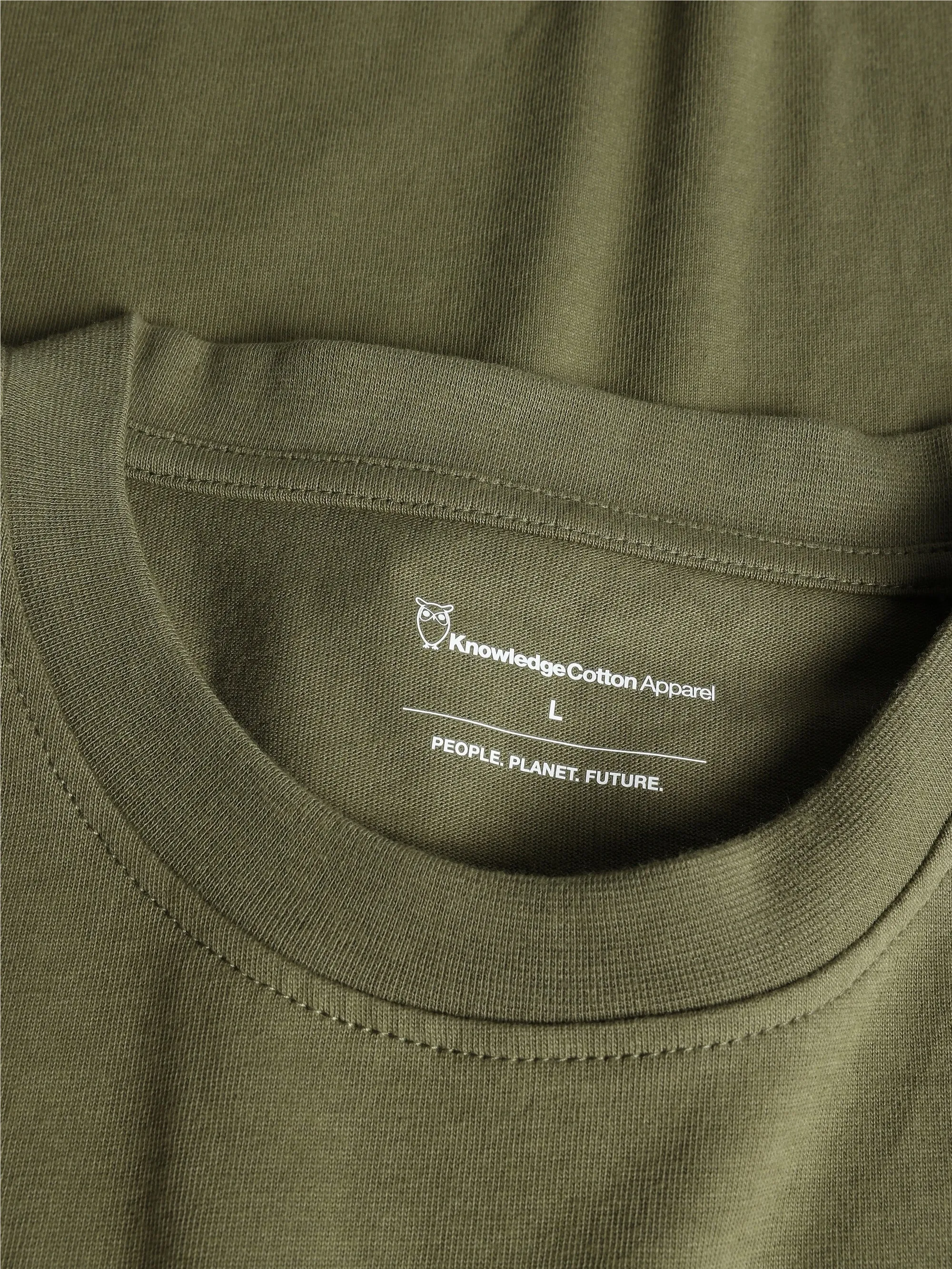 Regular short sleeve heavy single t-shirt - Regenerative Organic Certified™ - GOTS/Vegan - Burned Olive