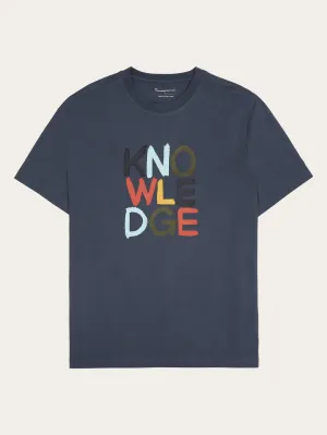 Regular short sleeve heavy single t-shirt - Regenerative Organic Certified™ - GOTS/Vegan - Vintage Indigo