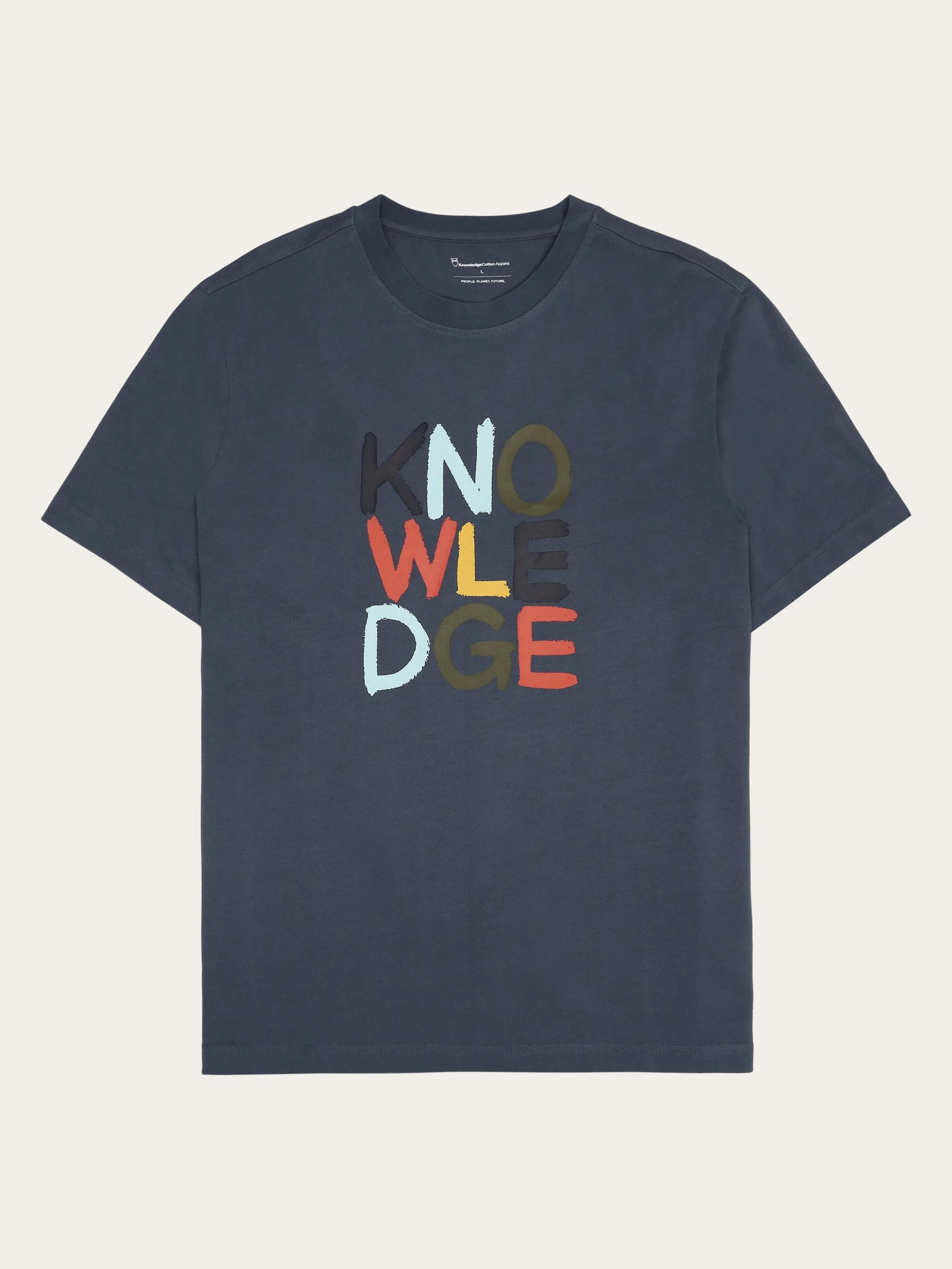 Regular short sleeve heavy single t-shirt - Regenerative Organic Certified™ - GOTS/Vegan - Vintage Indigo