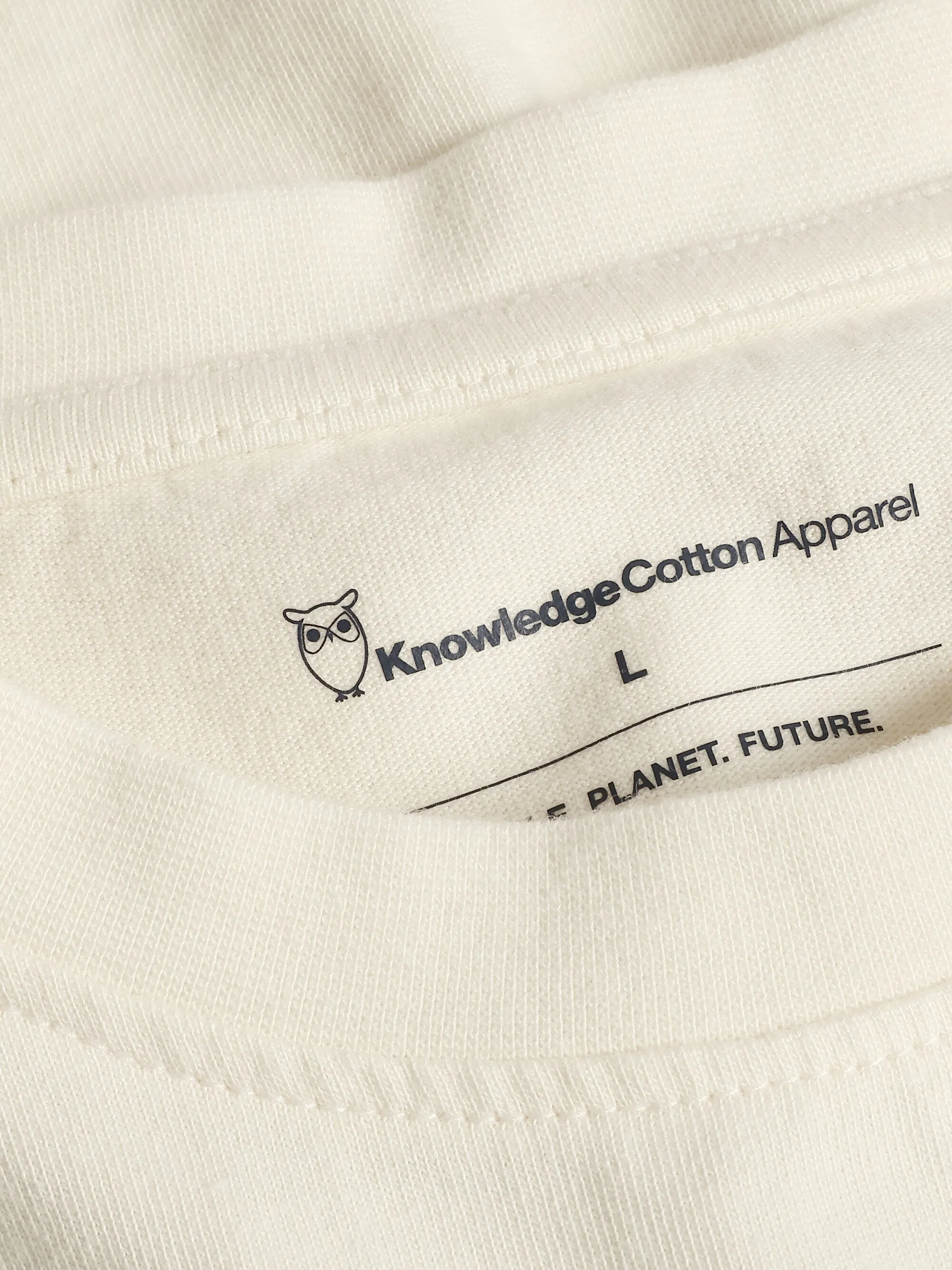 Regular single jersey hik printed t-shirt - Regenerative Organic Certified™ - GOTS/Vegan - Egret