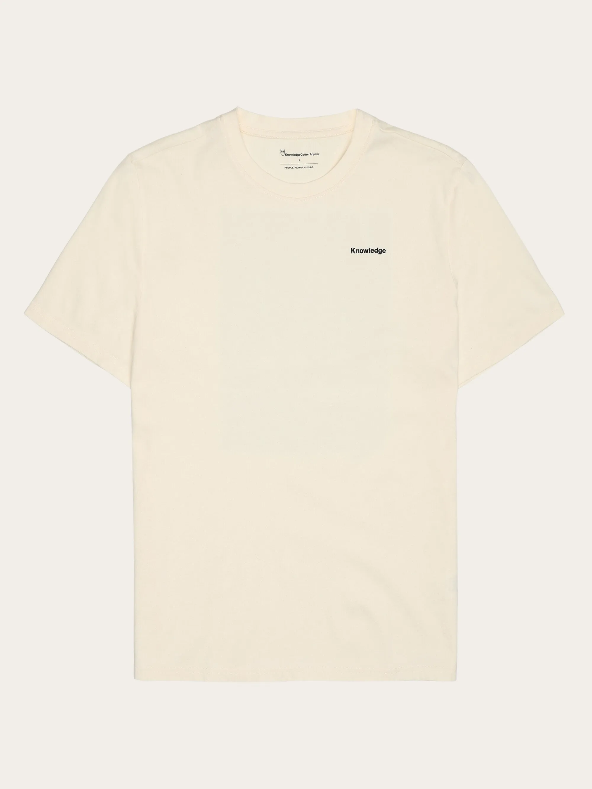 Regular single jersey hik printed t-shirt - Regenerative Organic Certified™ - GOTS/Vegan - Egret