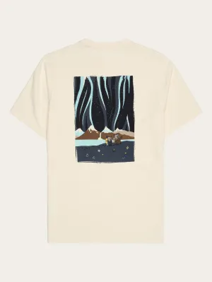 Regular single jersey hik printed t-shirt - Regenerative Organic Certified™ - GOTS/Vegan - Egret