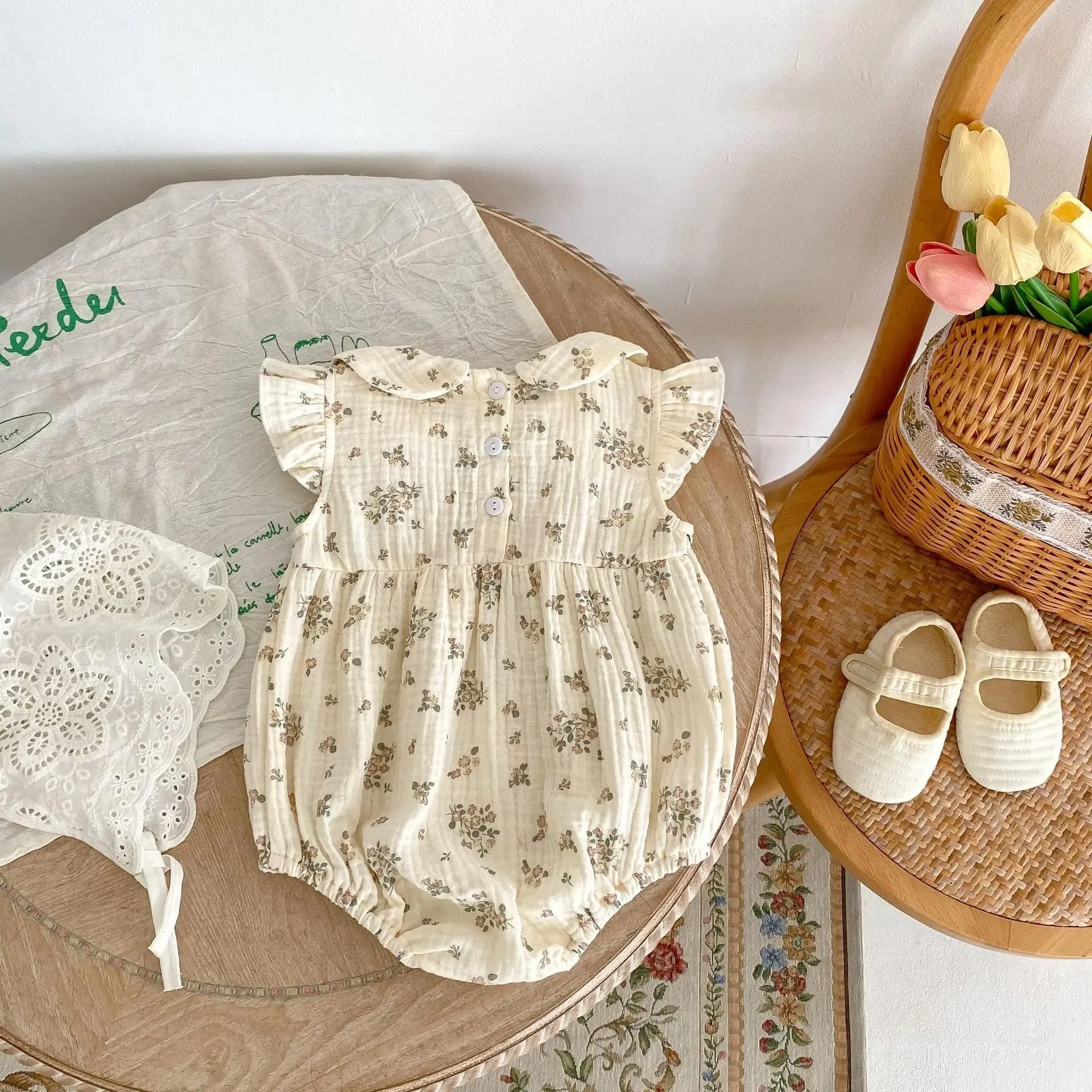 Ruffle Floral Romper