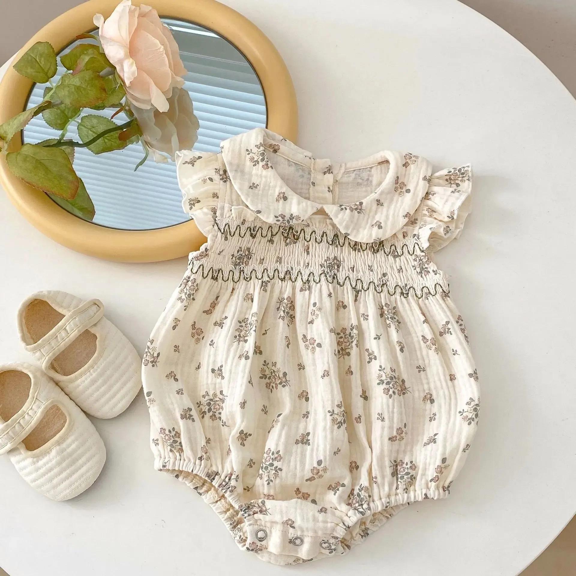 Ruffle Floral Romper