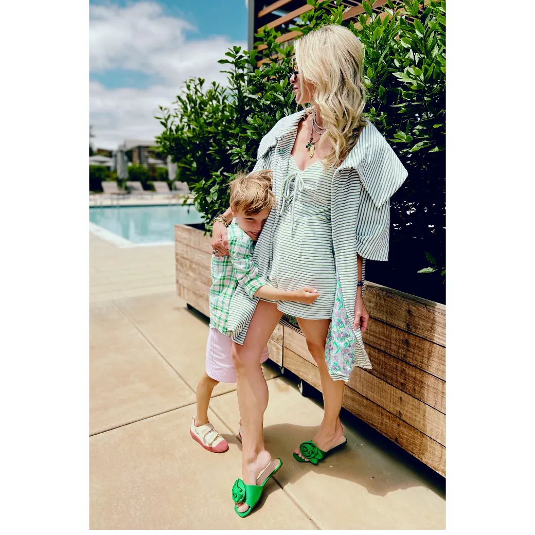 SAMPLE Barbie Bustier Romper - Terry Cloth