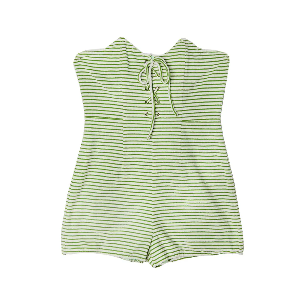 SAMPLE Barbie Bustier Romper - Terry Cloth