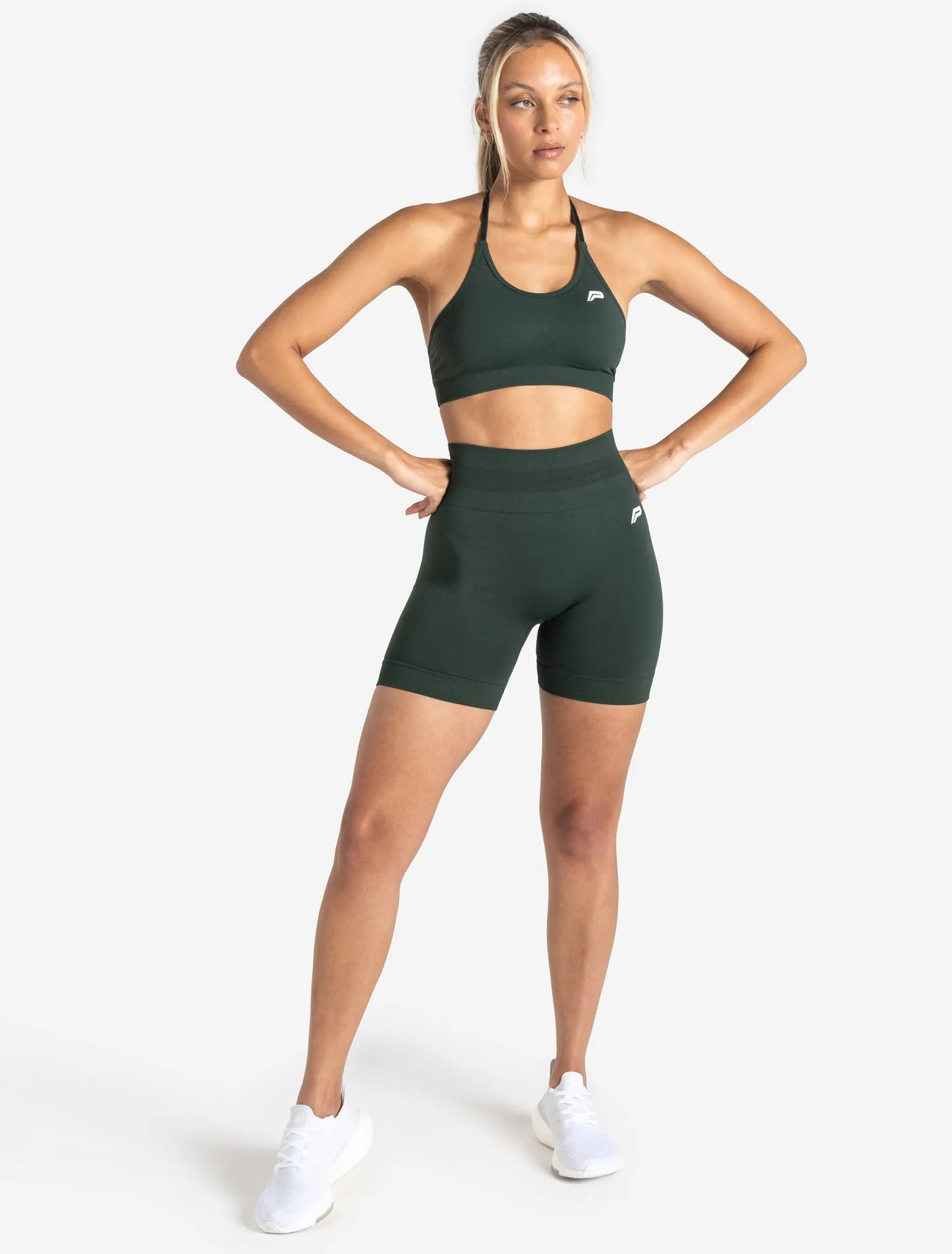 Scrunch Seamless Shorts - Forest Green