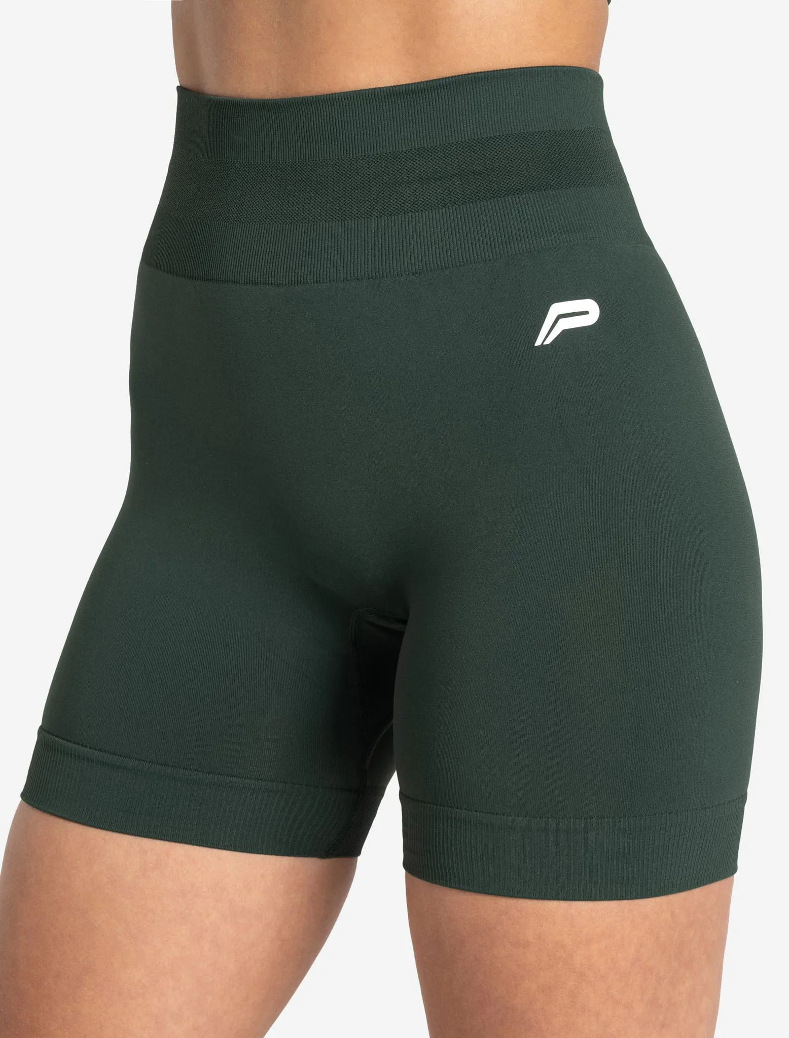 Scrunch Seamless Shorts - Forest Green