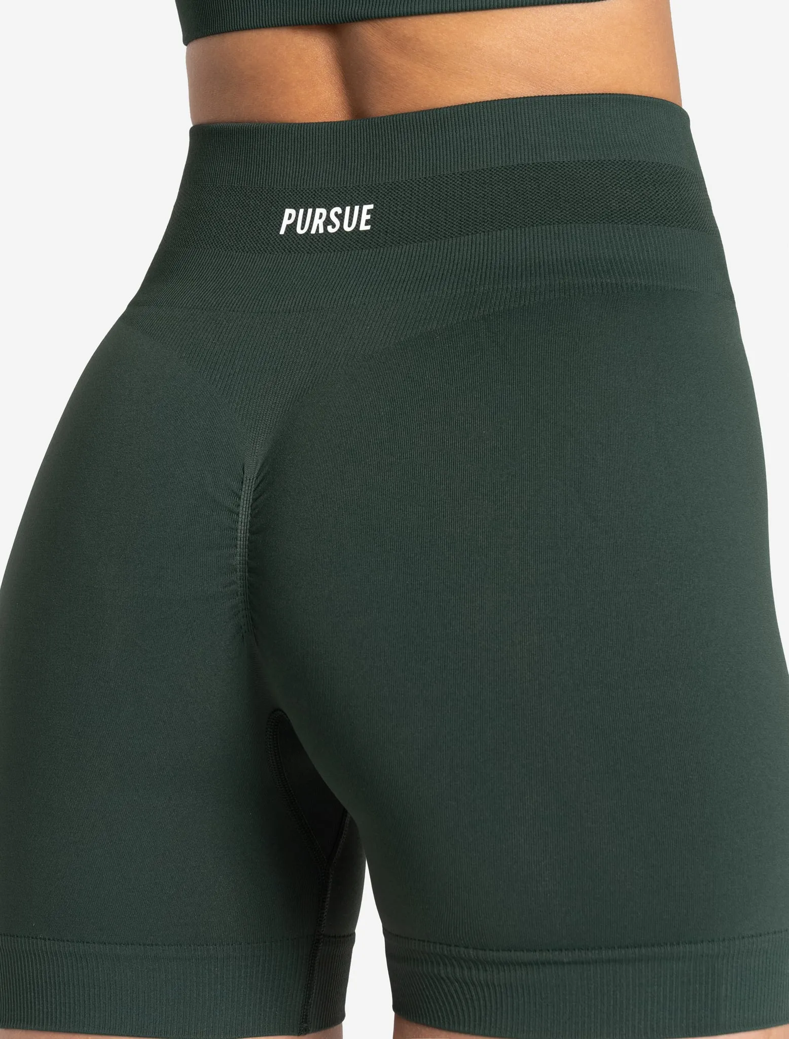 Scrunch Seamless Shorts - Forest Green
