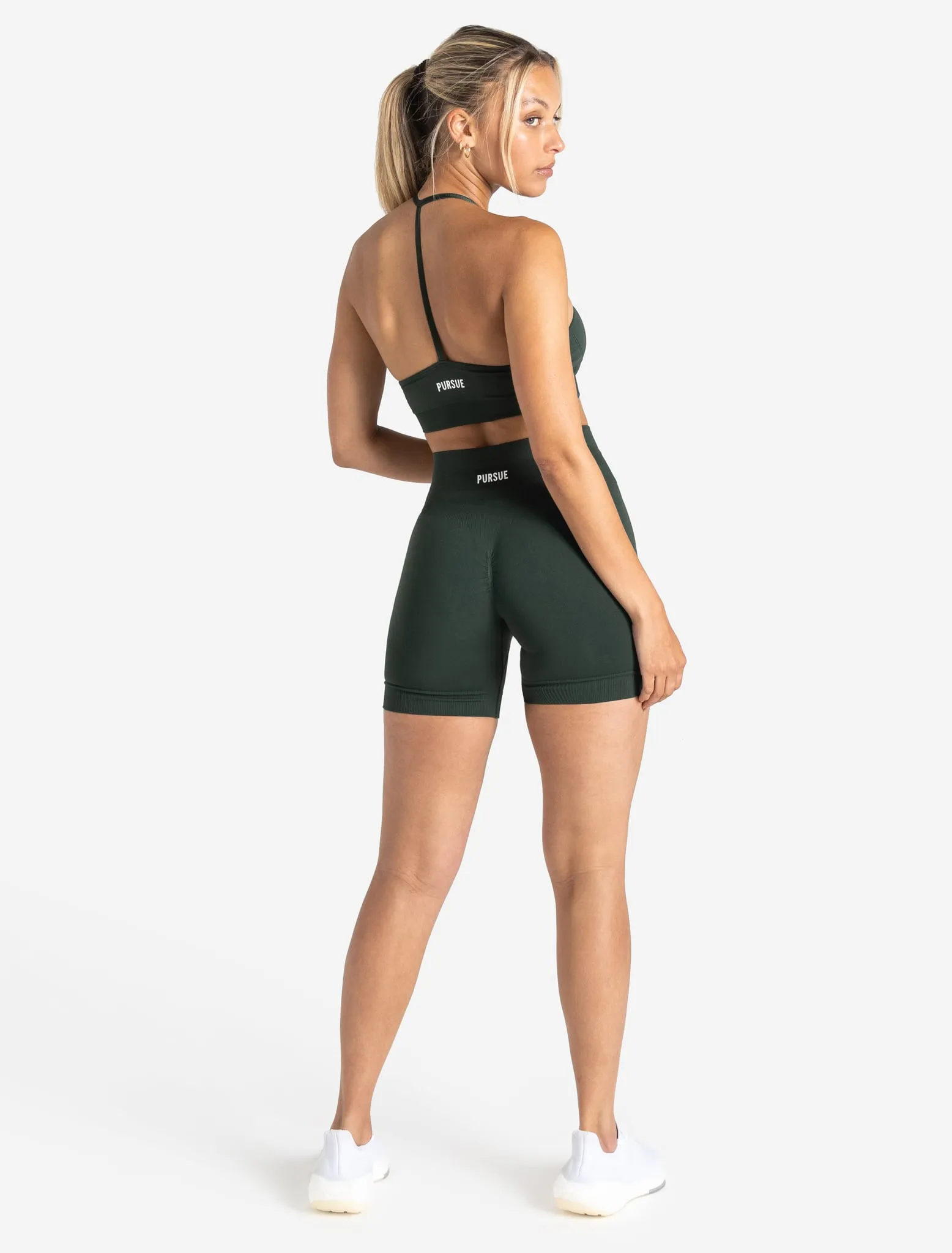 Scrunch Seamless Shorts - Forest Green
