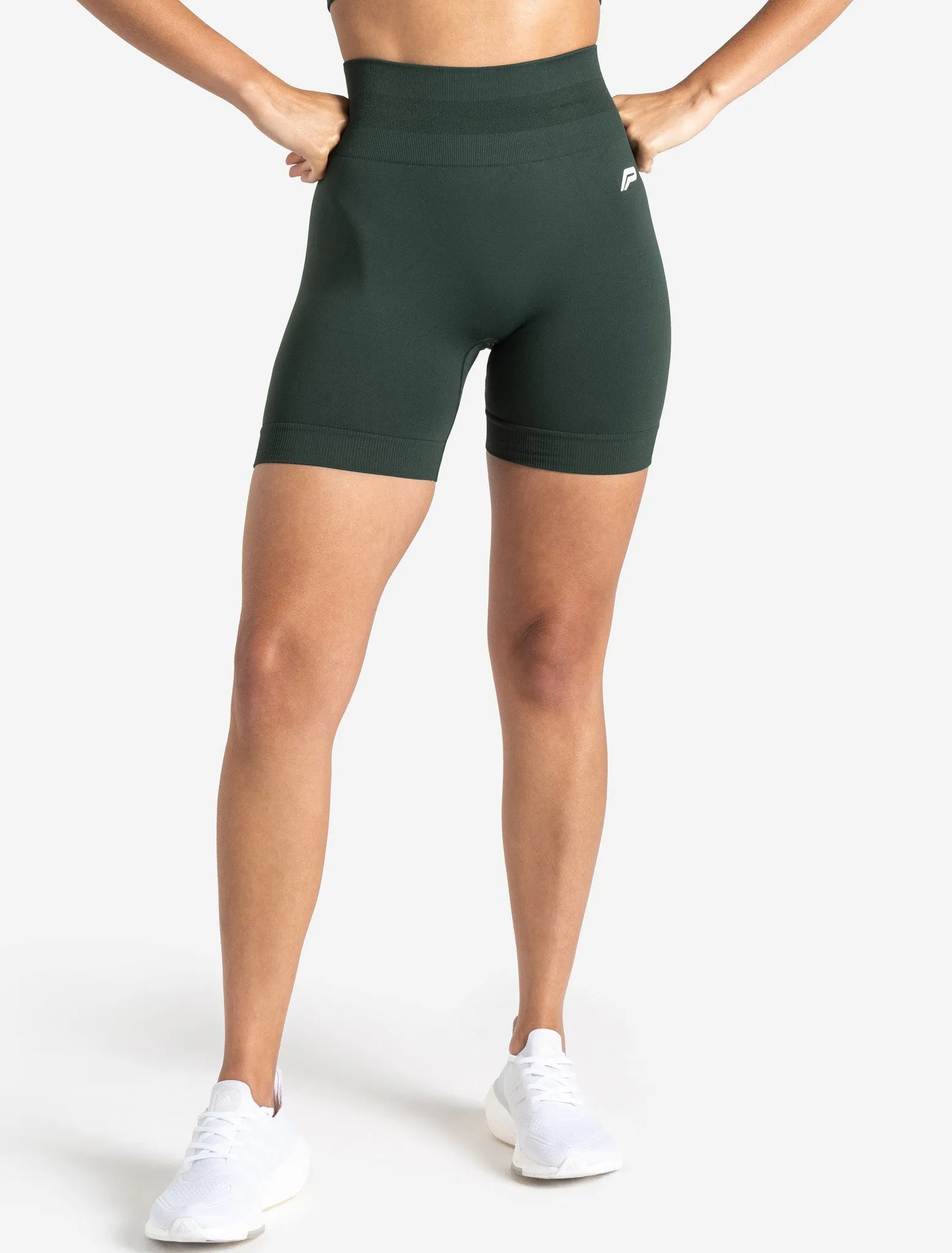 Scrunch Seamless Shorts - Forest Green