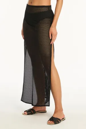 Sea Level Mesh Long Skirt - Surf