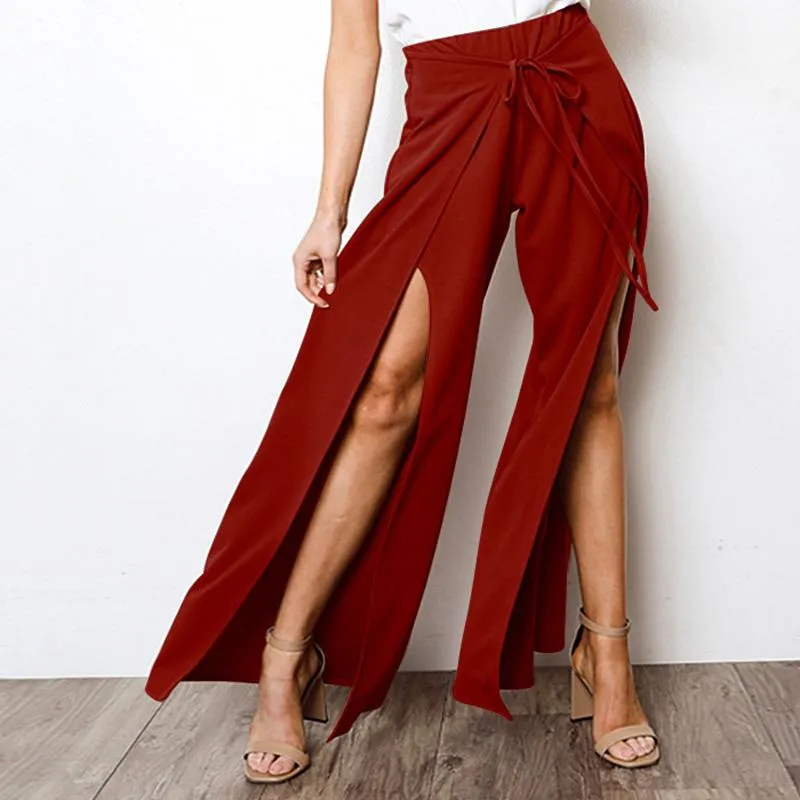 Sexy Flare High Waist Split Strap Pants