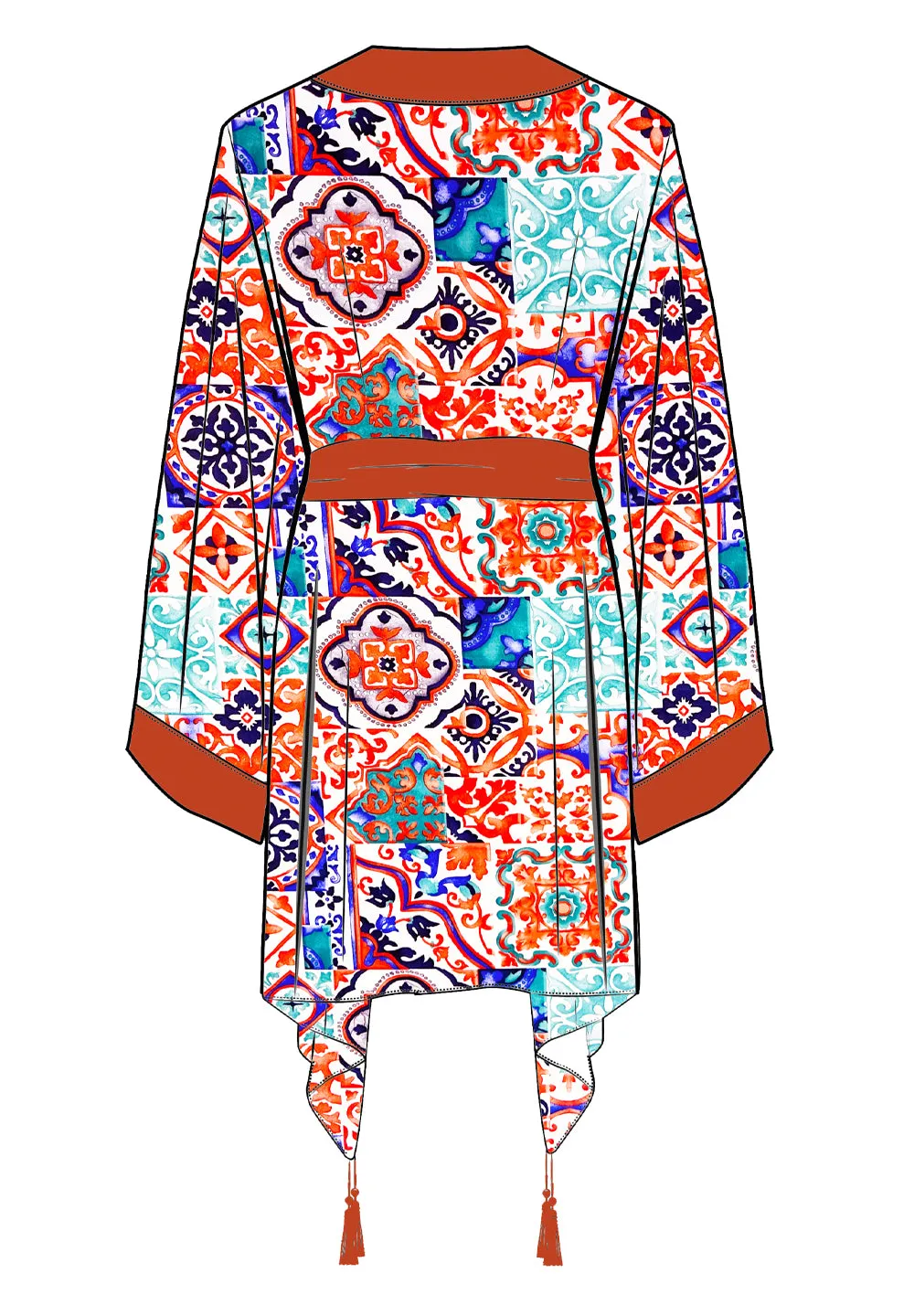 Siciliana - Carmella Kimono (Red)