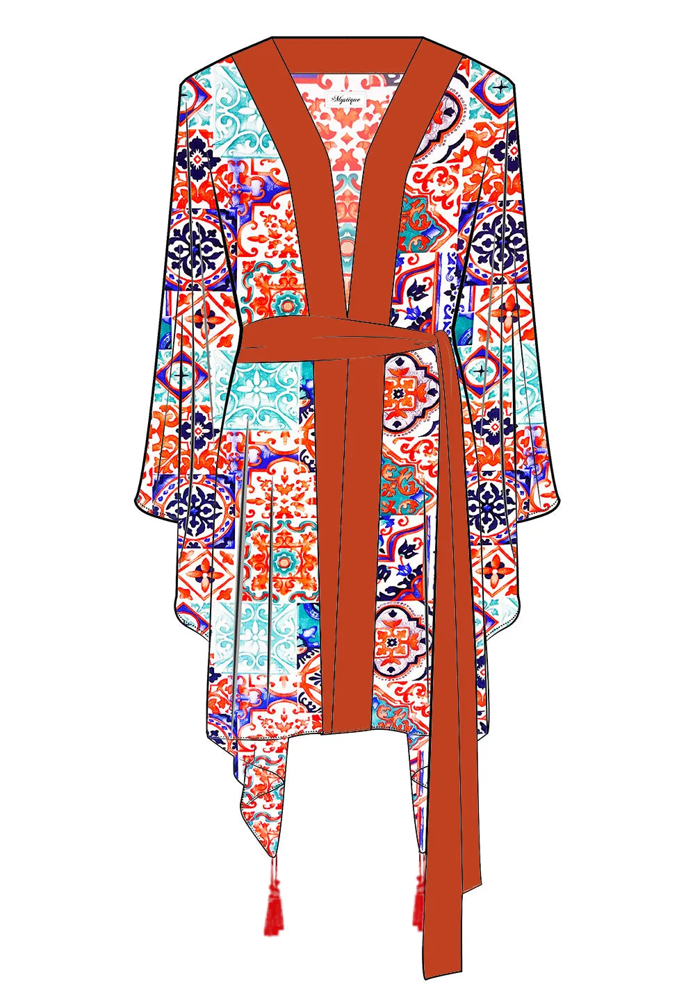 Siciliana - Carmella Kimono (Red)