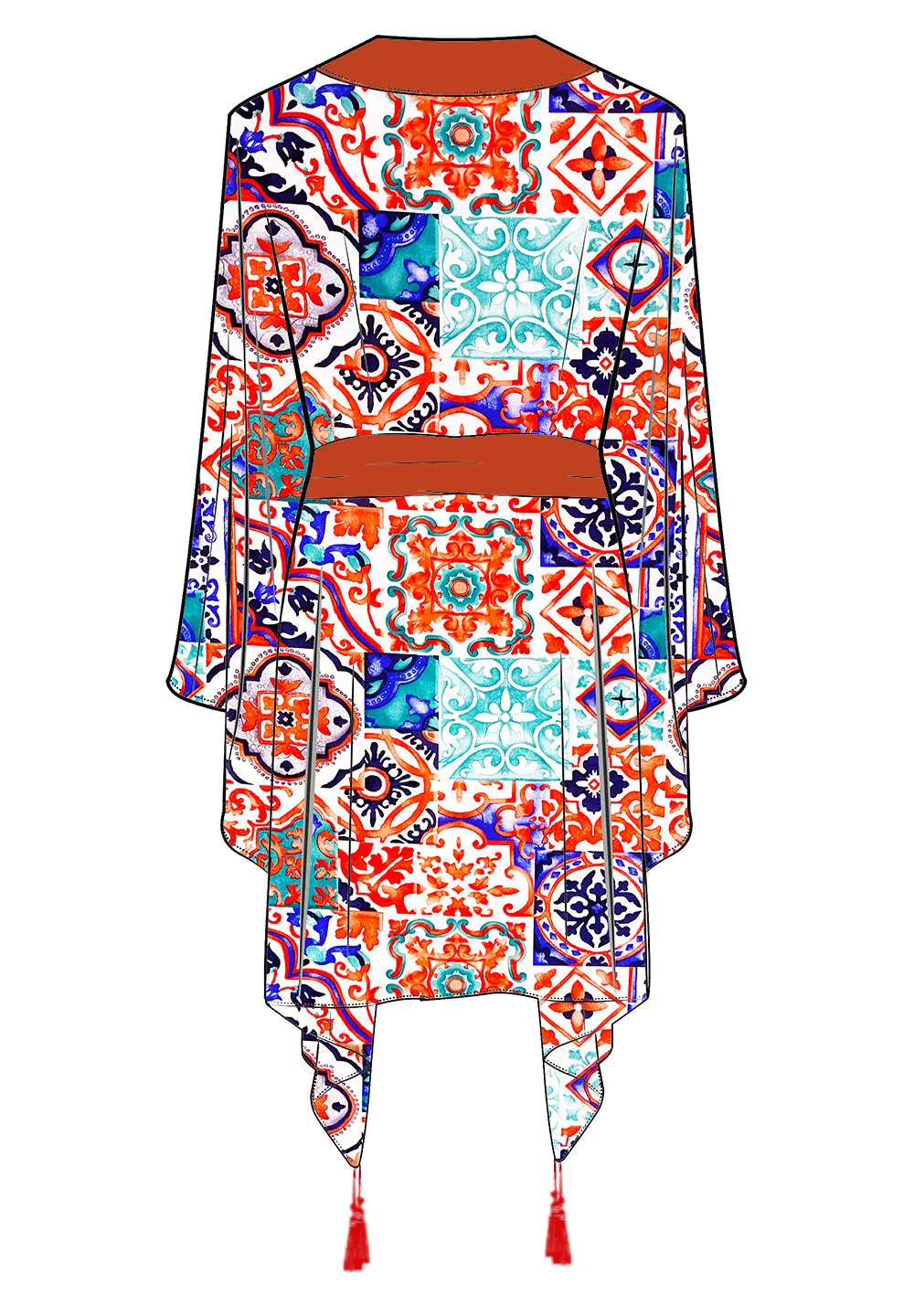 Siciliana - Carmella Kimono (Red)